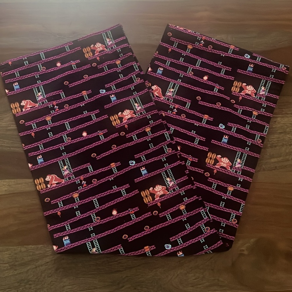 Donkey Kong Scarf Made from 80s vintage pillowcase